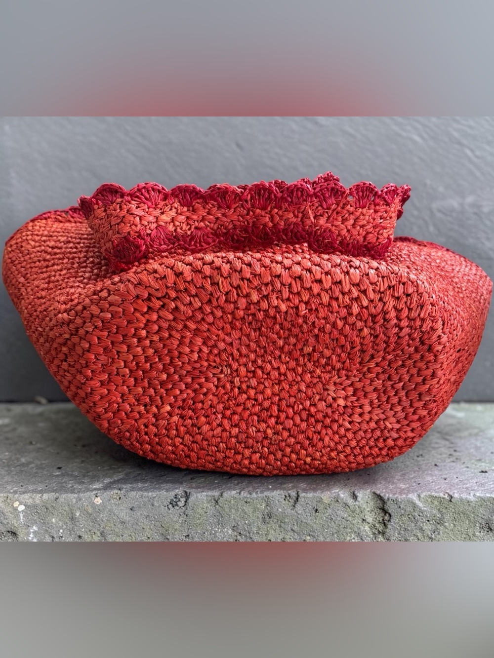 Kate Spade x Target Raffia Orange/Red Tote Bag NWT - Picture 4 of 6